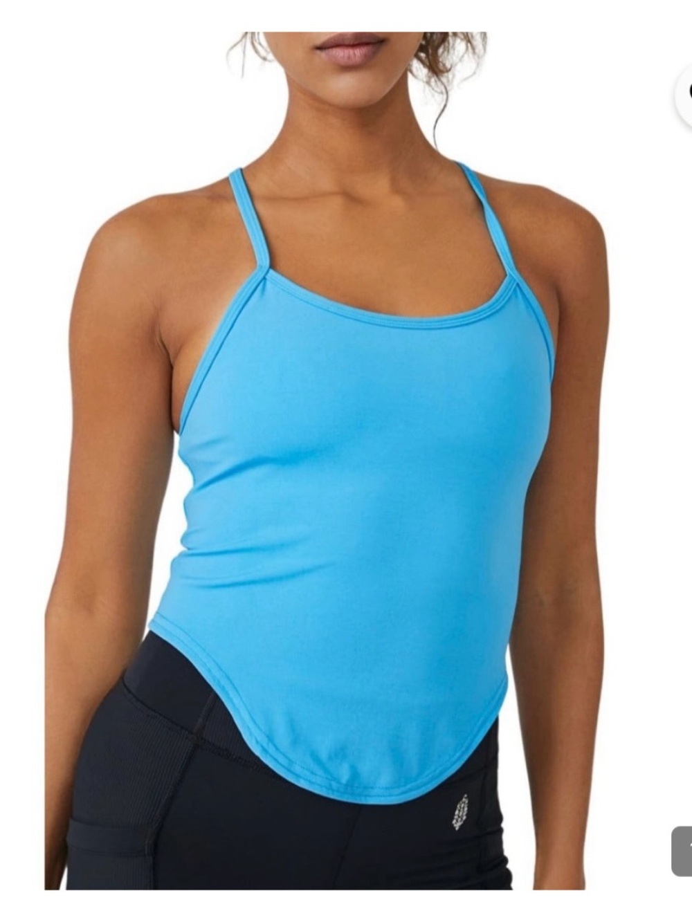 Bright Blue Tank Top with Thin Straps